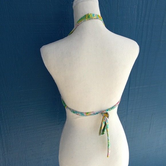 Ralph Lauren Paisley Halter Bikini Top Size Small - Picture 3 of 5